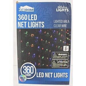 LED Net Mesh String Light Curtain Home Party Xmas Multi Color - Covers 6.5 x 16'